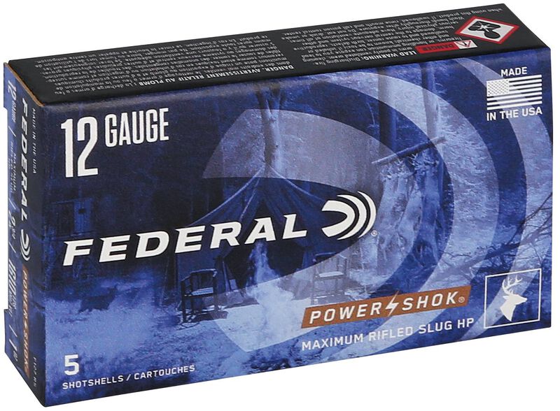 Power-Shok Rifled Slug, 12 Gauge, 438 Grain, 2-3/4 in, 1610 fps