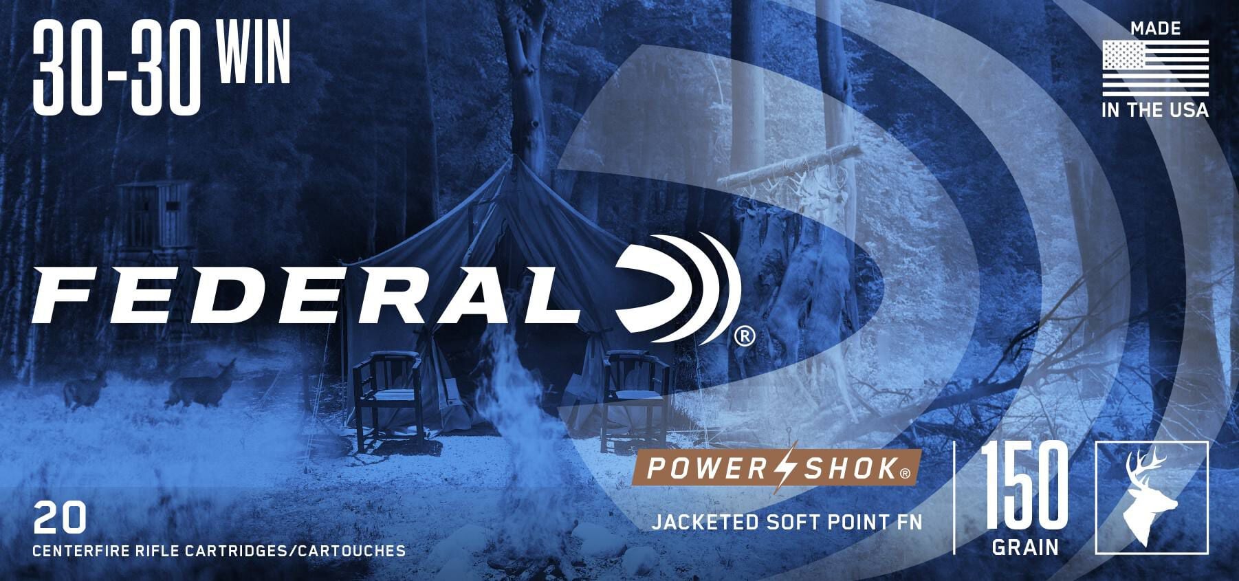 Federal 30-30 150gr FN JSP – Proven .30-30 Win Deer Hunting Ammo, 2390 fps, 20 Rounds 3 Federal 30-30 150gr FN JSP – Proven .30-30 Win Deer Hunting Ammo, 2390 fps, 20 Rounds - Image 3