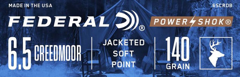 Power-Shok Rifle, 6.5 Creedmoor, 140 Grain, Jacketed Soft Point, 2725 fps
