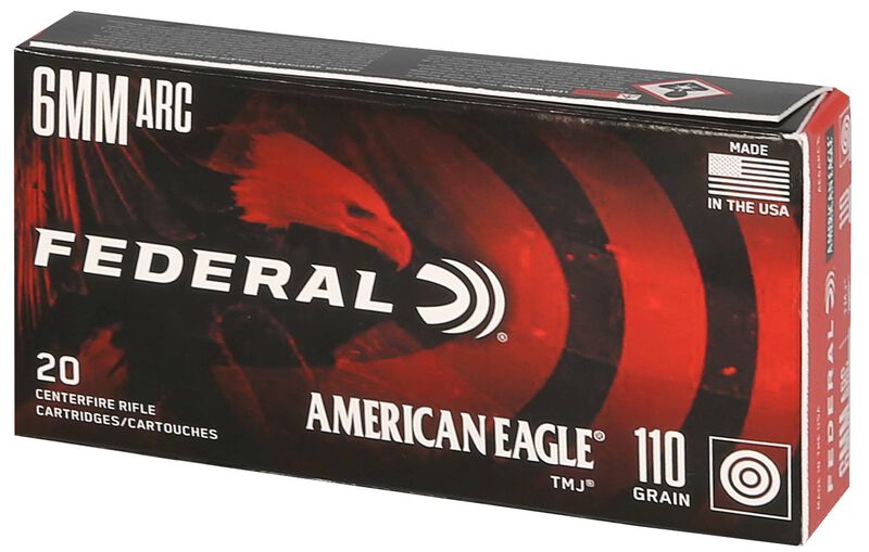 American Eagle Rifle, 6mm ARC, 110 Grain, Total Metal Jacket, 2550 fps