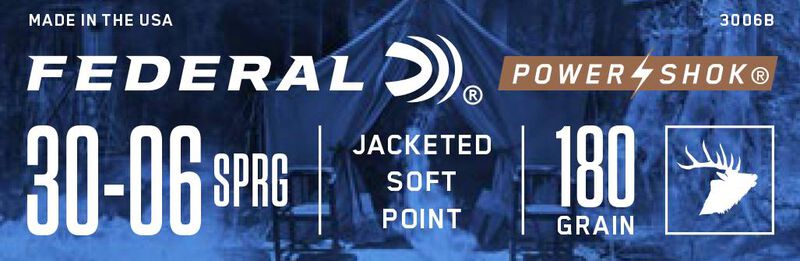 Power-Shok Rifle, 30-06 Springfield, 180 Grain, Jacketed Soft Point, 2700 fps