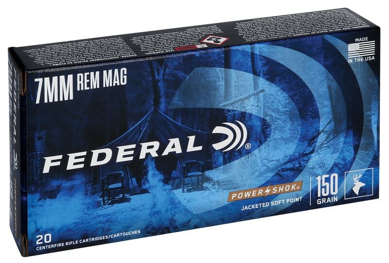 Power-Shok Rifle, 7mm Rem Mag, 150 Grain, Jacketed Soft Point, 3110 fps
