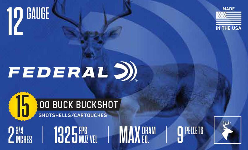 Power-Shok Buckshot, 12 Gauge, 00 Buck Shot, 2-3/4 in, 1325 fps