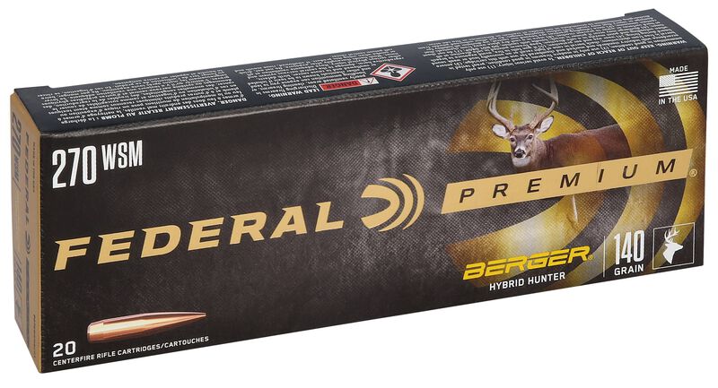 Berger Hybrid Hunter, 270 WSM, 140 Grain, Berger Hybrid, 3200 fps