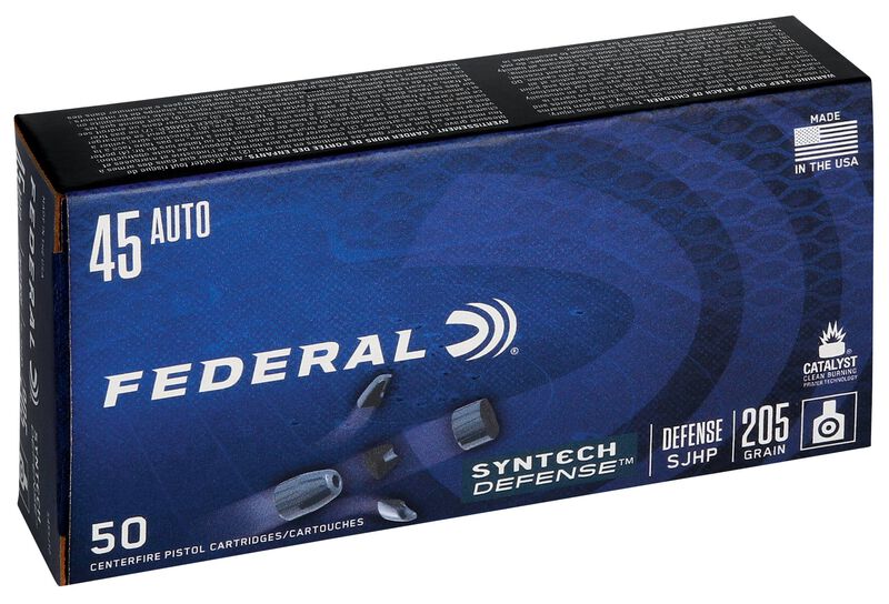 Syntech Defense, 45 Auto, 205 Grain, Segmented Hollow Point, 970 fps