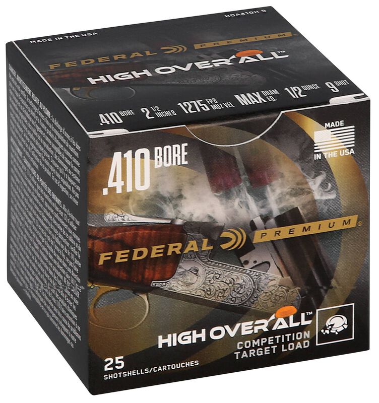 High Over All, 410 Bore, 9 Shot, 2-1/2 in, 1/2 oz, 1275 fps