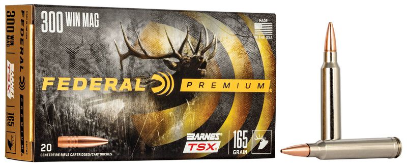 Barnes TSX, 300 Win Mag, 165 Grain, Barnes Triple-Shock X Bullet (TSX), 3050 fps