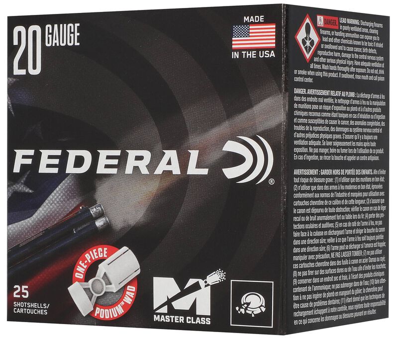 Master Class, 20 Gauge, 8 Shot, 2-3/4 in, 7/8 oz, 1250 fps