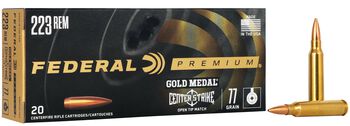Gold Medal CenterStrike, 223 Rem, 77 Grain, Centerstrike Open Tipped Match, 2720 fps