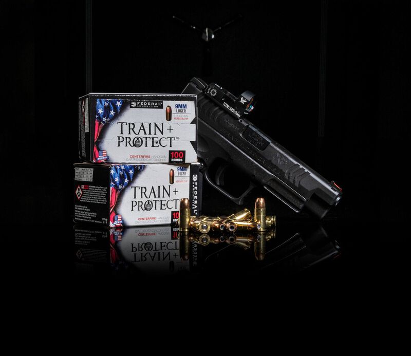 Train + Protect, 9mm Luger, 115 Grain, Jacketed Hollow Point, 1180 fps