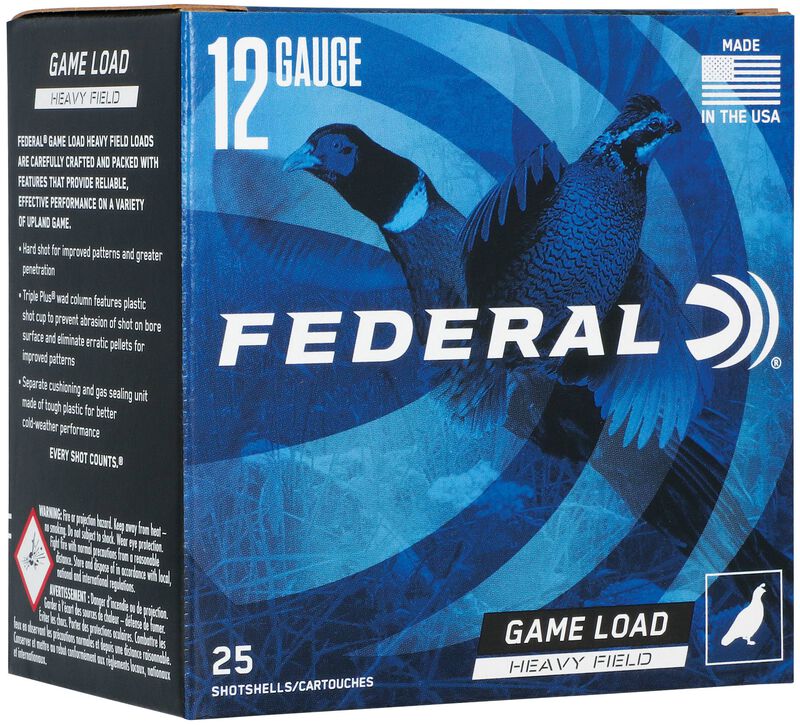 Game Load Upland Heavy Field, 12 Gauge, 4 Shot, 2-3/4 in, 1 1/4 oz, 1220 fps