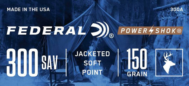 Power-Shok Rifle, 300 Savage, 150 Grain, Jacketed Soft Point, 2630 fps
