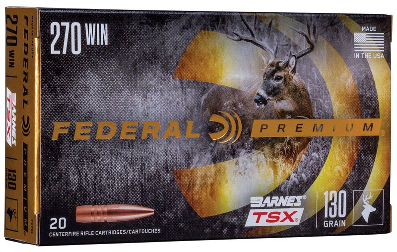 Barnes TSX, 270 Win, 130 Grain, Barnes Triple-Shock X Bullet (TSX), 3060 fps