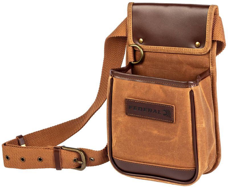 Premium Shell Pouch, Tan, Waxed Canvas