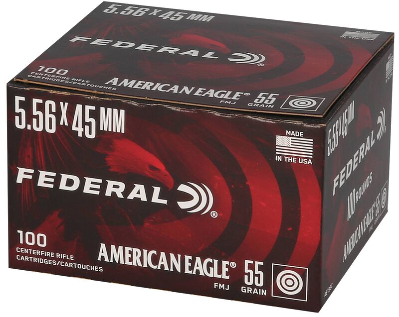 American Eagle Rifle, 5.56x45mm, 55 Grain, Full Metal Jacket Boat-Tail, 3165 fps