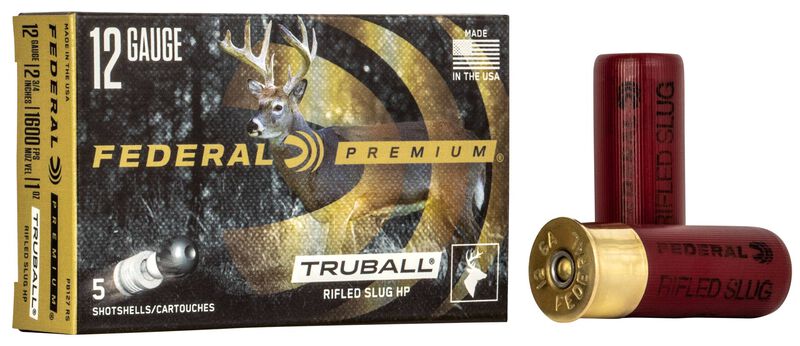 TruBall Rifled Slug, 12 Gauge, 438 Grain, 2-3/4 in, 1600 fps
