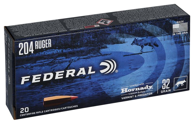 Varmint &amp; Predator, 204 Ruger, 32 Grain, Hornady&reg; V-Max&reg;, 4100 fps