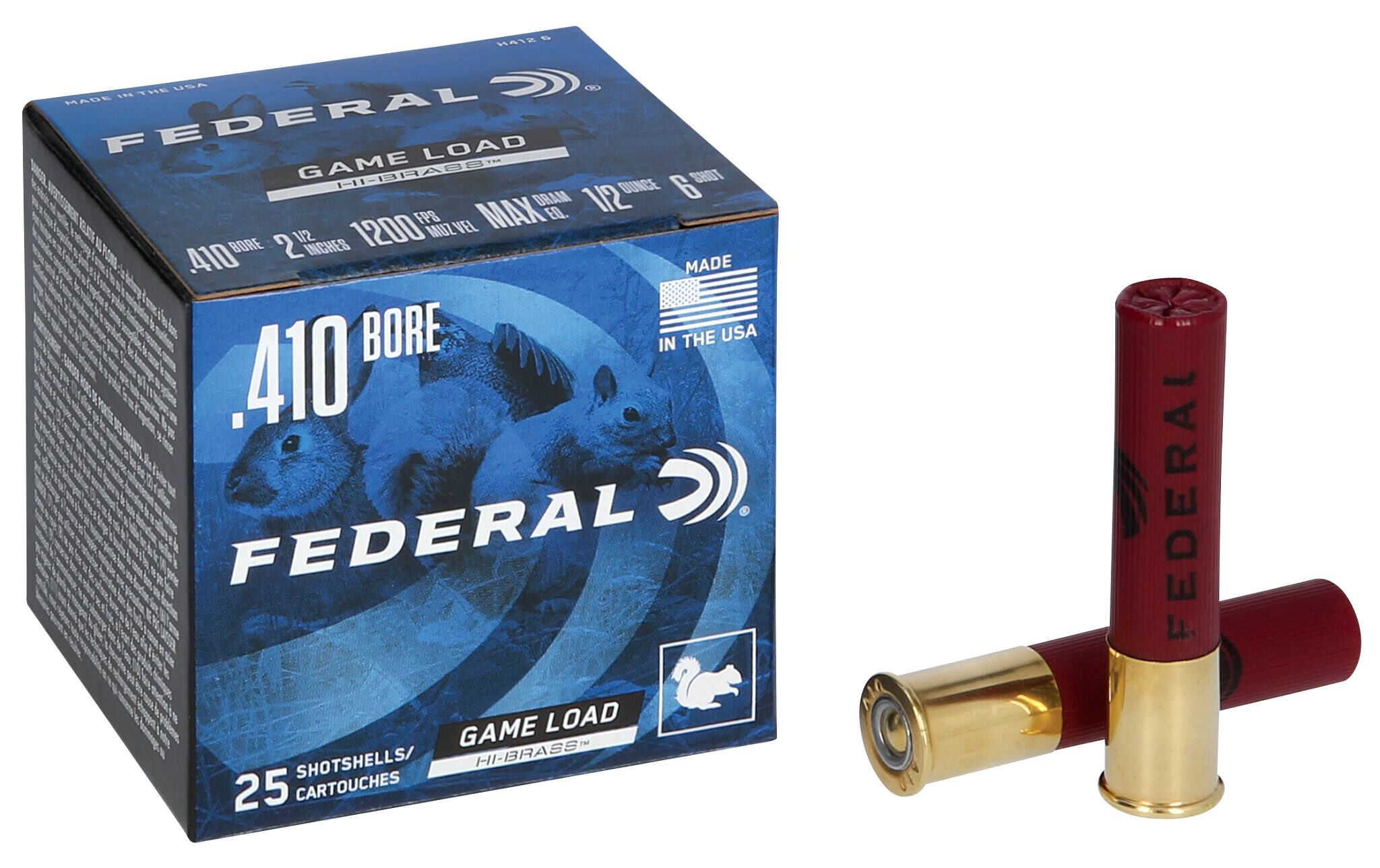 Federal Game-Shok 410 Bore 6 Shot – Proven 2 1/2 Inch Hi-Brass Small Game Loads, 25 Shells 3 Federal Game-Shok 410 Bore 6 Shot – Proven 2 1/2 Inch Hi-Brass Small Game Loads, 25 Shells - Image 3