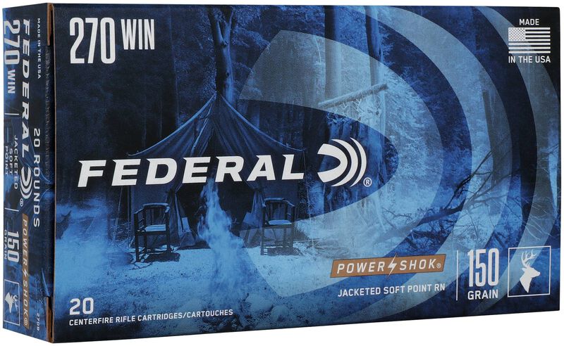 Power-Shok Rifle, 270 Win, 150 Grain, Jacketed Soft Point, 2830 fps