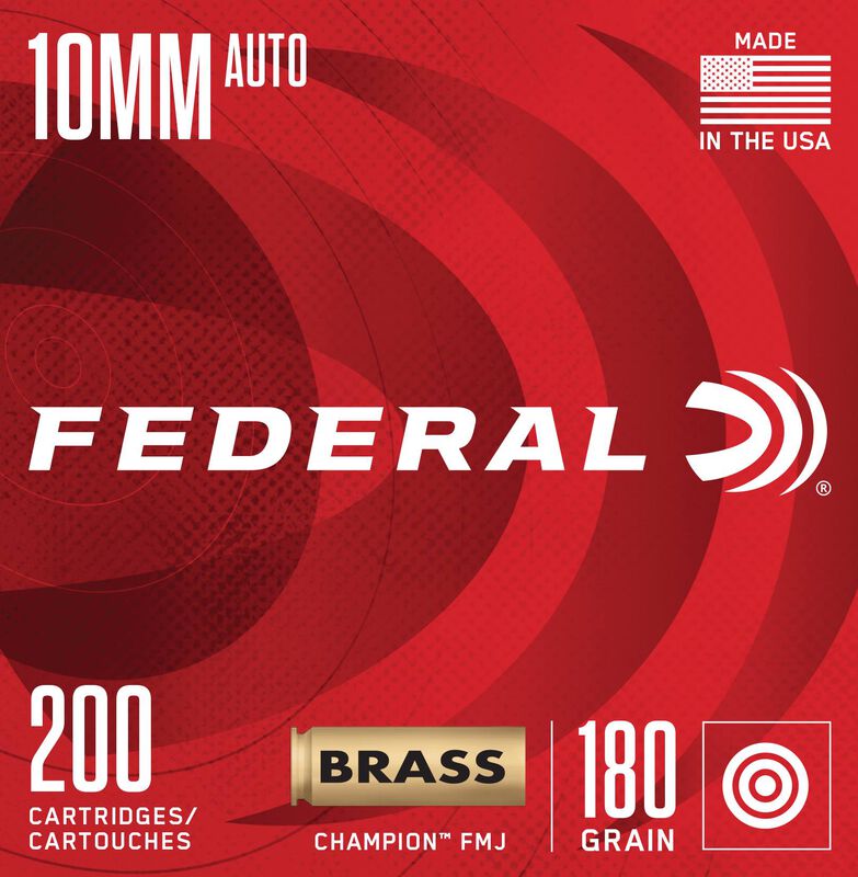 Champion Training, 10mm Auto, 180 Grain, Full Metal Jacket, 1200 fps