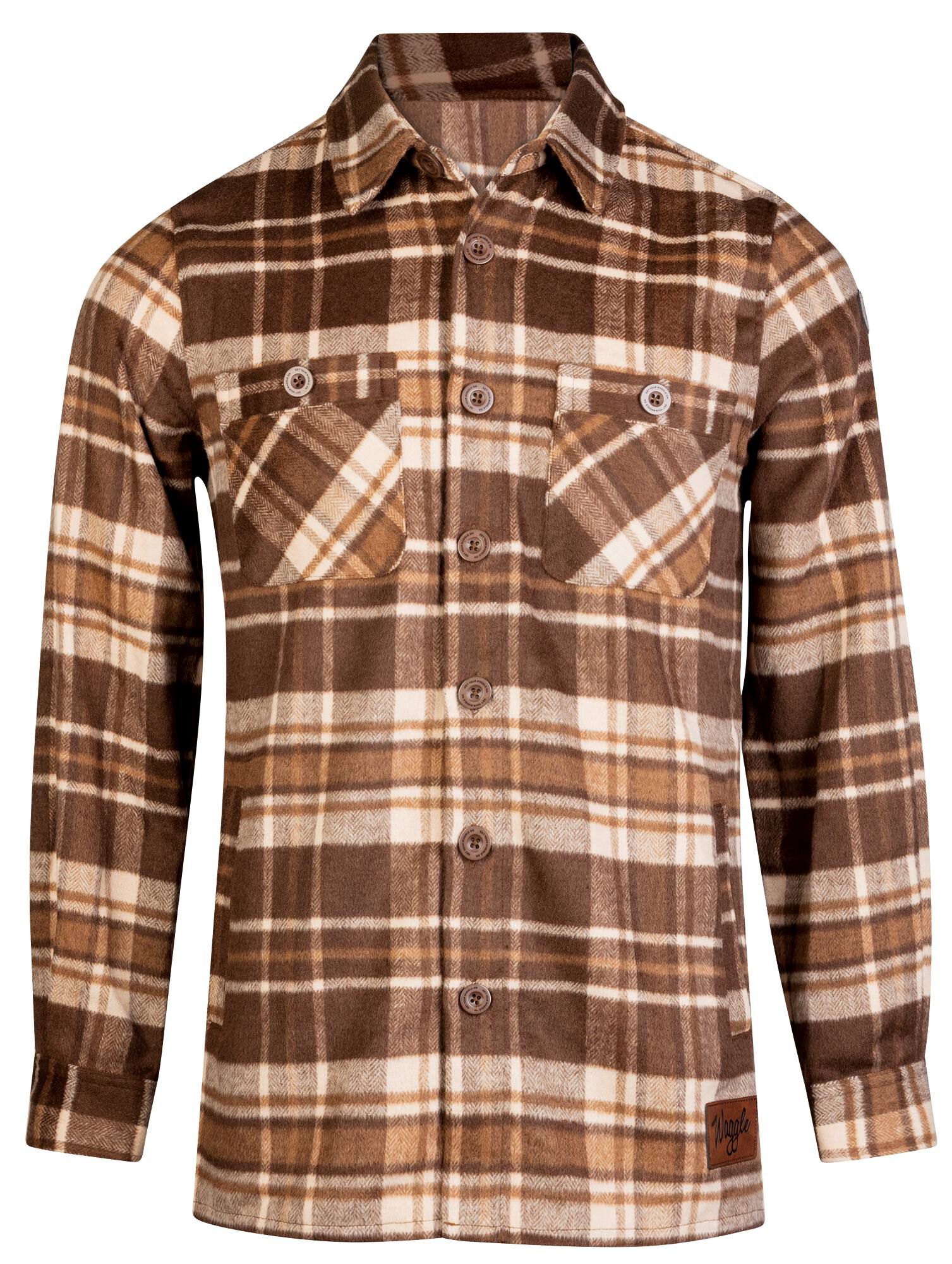 Buy Federal/Waggle Flannel Shirt Brown | Federal