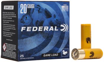 Game Load Upland, 20 Gauge, 6 Shot, 2-3/4 in, 7/8 oz, 1210 fps