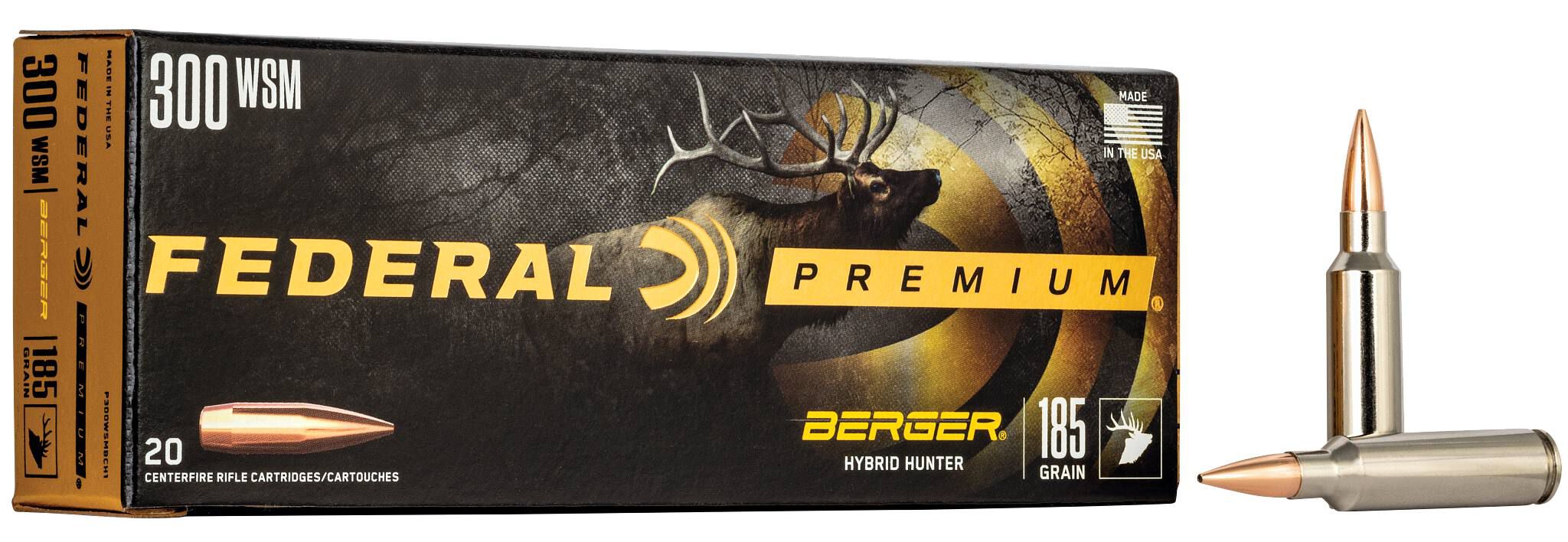 Federal 300 WSM 185gr Berger Hybrid Hunter – Precise Long-Range 300 WSM Ammo, 20 Rounds 2 Federal 300 WSM 185gr Berger Hybrid Hunter – Precise Long-Range 300 WSM Ammo, 20 Rounds - Image 2
