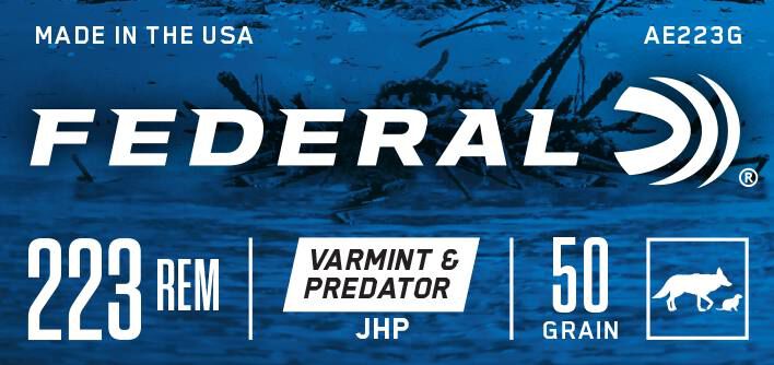 Federal 223 Rem 50gr JHP – Reliable .223 Remington Varmint Ammo, 3325 fps, 20 Rounds 4 Federal 223 Rem 50gr JHP – Reliable .223 Remington Varmint Ammo, 3325 fps, 20 Rounds - Image 4
