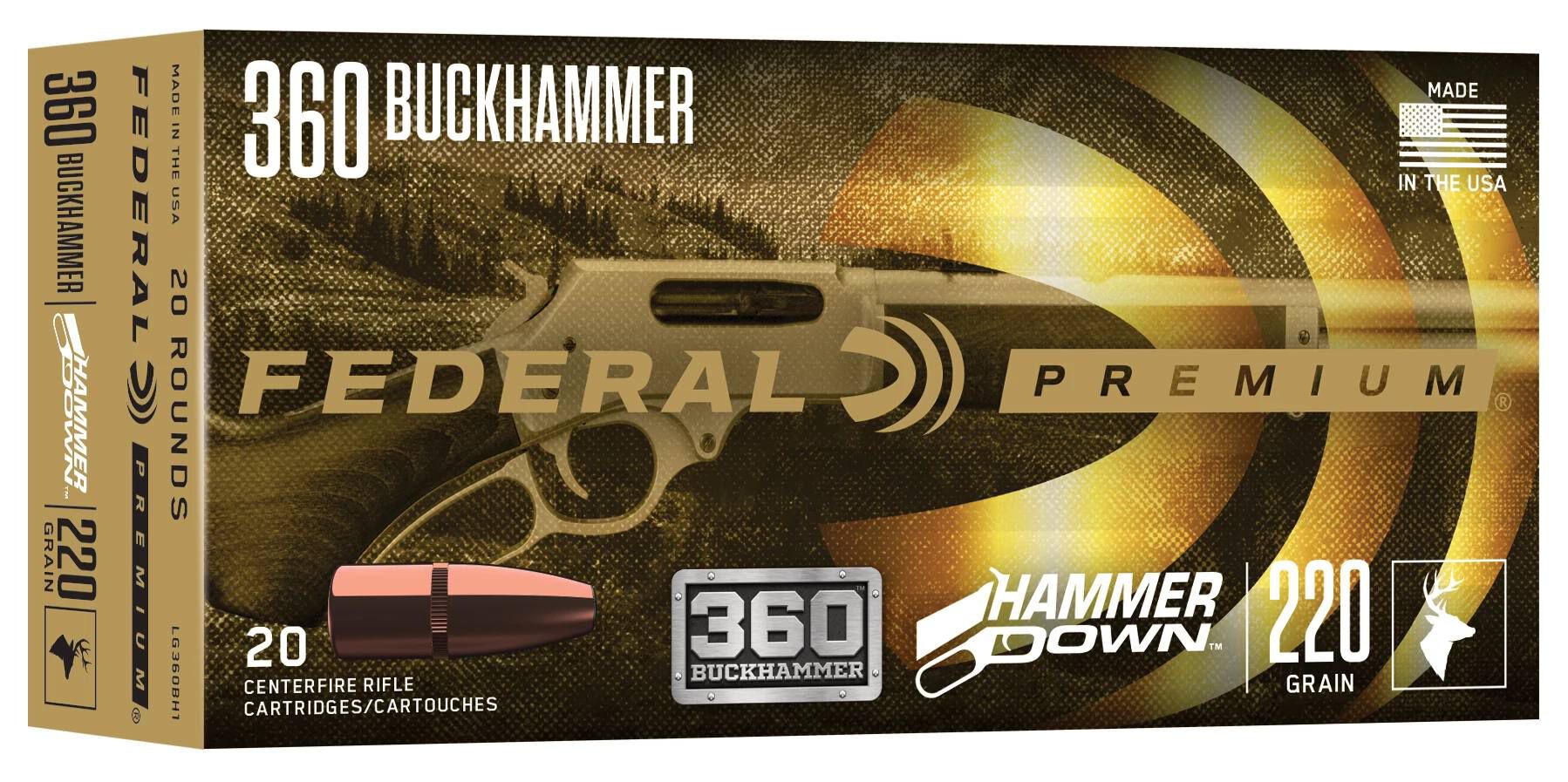 Federal HammerDown 360 Buckhammer 220gr – Powerful Lever Gun Deer Ammo, 20 Rounds 2 Federal HammerDown 360 Buckhammer 220gr – Powerful Lever Gun Deer Ammo, 20 Rounds - Image 2