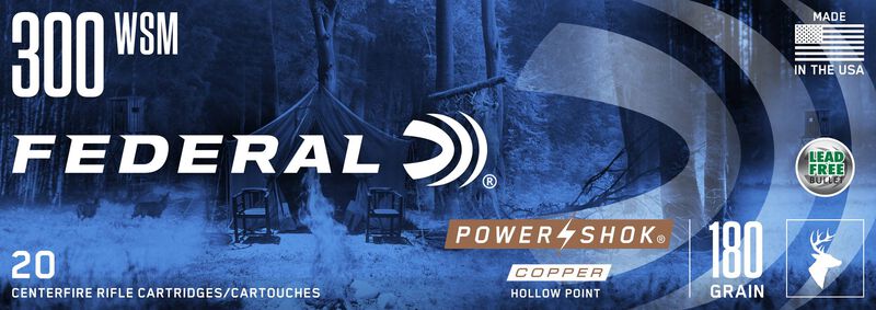 Power-Shok Copper Rifle, 300 WSM, 180 Grain, Copper HP, 2850 fps