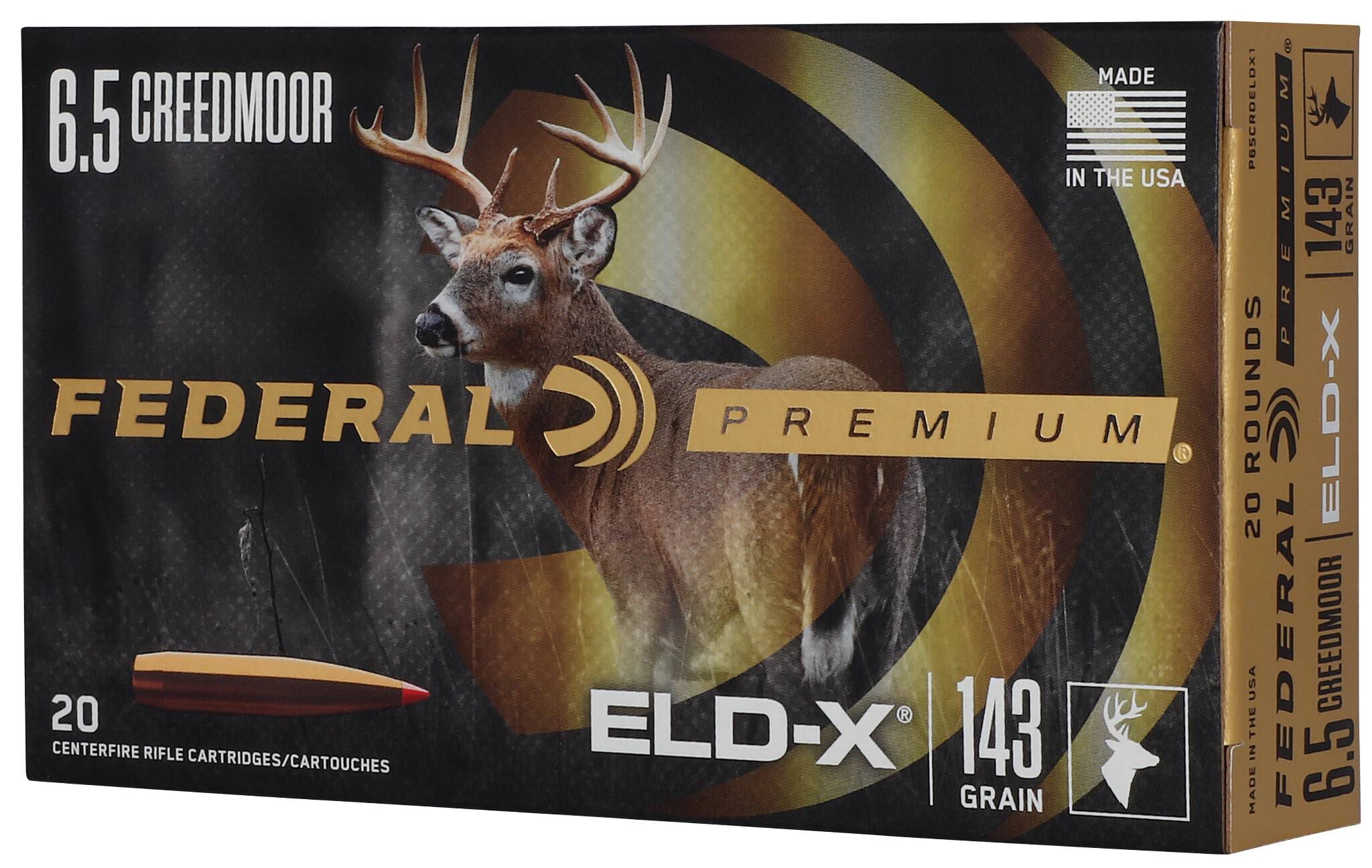 Federal 65 Creedmoor 143gr ELD-X – Powerful 6.5 Creedmoor Hunting Ammo, 2700 fps, 20 Rounds 3 Federal 65 Creedmoor 143gr ELD-X – Powerful 6.5 Creedmoor Hunting Ammo, 2700 fps, 20 Rounds - Image 3