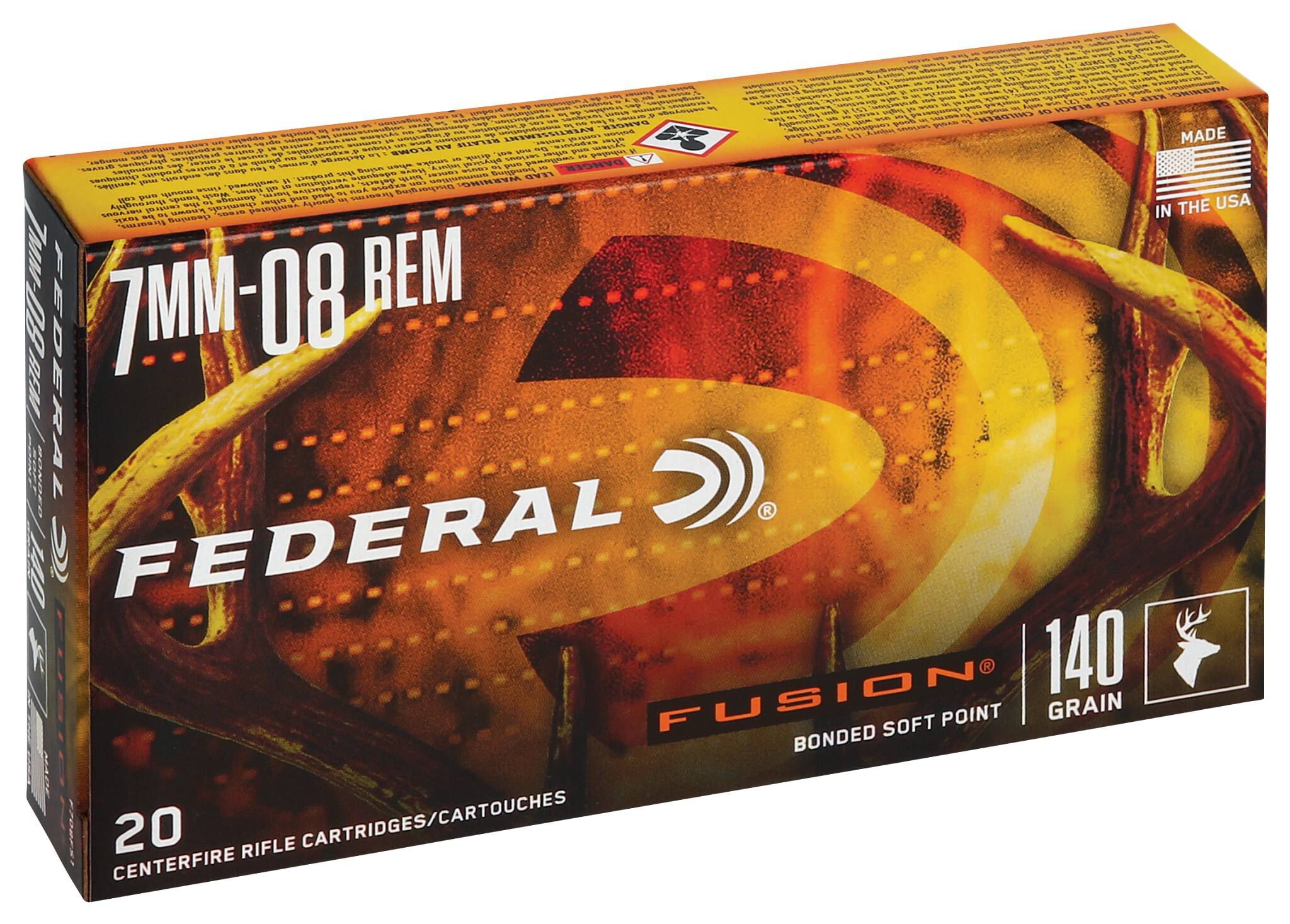 Federal 7mm-08 140gr Fusion – Powerful 7mm-08 Rem Deer Hunting Ammo, 2850 fps, 20 Rounds 2 Federal 7mm-08 140gr Fusion – Powerful 7mm-08 Rem Deer Hunting Ammo, 2850 fps, 20 Rounds - Image 2