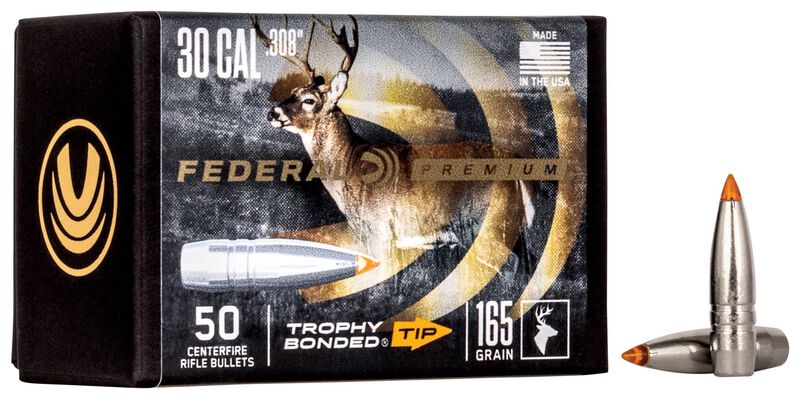 Trophy Bonded Tip Component Bullet, .308, 165 Grain