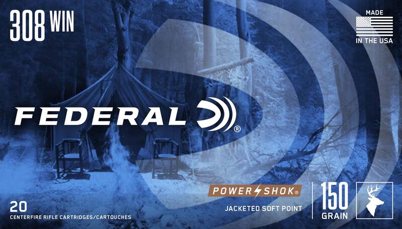 Power-Shok Rifle, 308 Win, 150 Grain, Jacketed Soft Point, 2820 fps