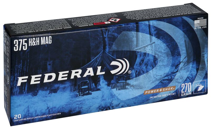 Power-Shok Rifle, 375 H&amp;H Magnum, 270 Grain, Jacketed Soft Point, 2690 fps