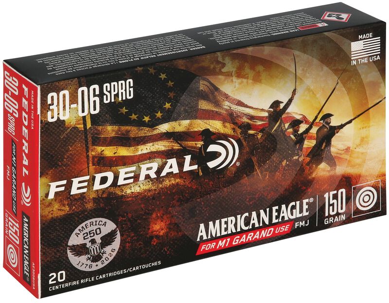 250th Anniversary USA Rifle, 30-06 Springfield, 150 Grain, Full Metal Jacket, 2740 fps
