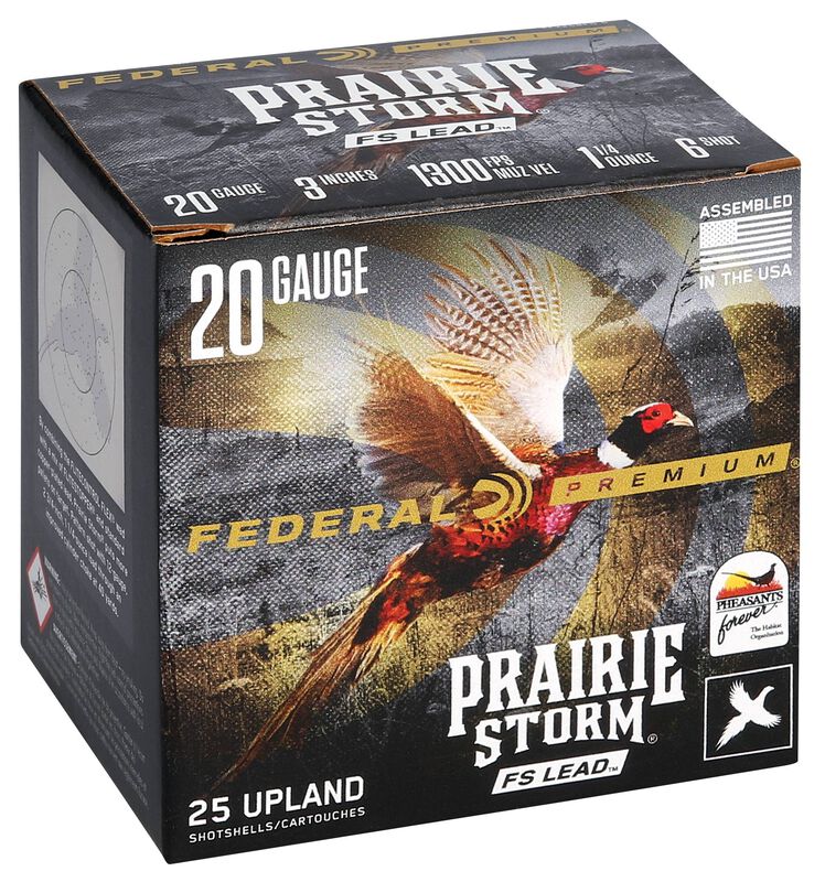 Prairie Storm FS Lead, 20 Gauge, 6 Shot, 3 in, 1 oz, 1300 fps