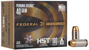 Personal Defense HST, 40 S&W, 180 Grain, HST Jacketed Hollow Point, 1010 fps