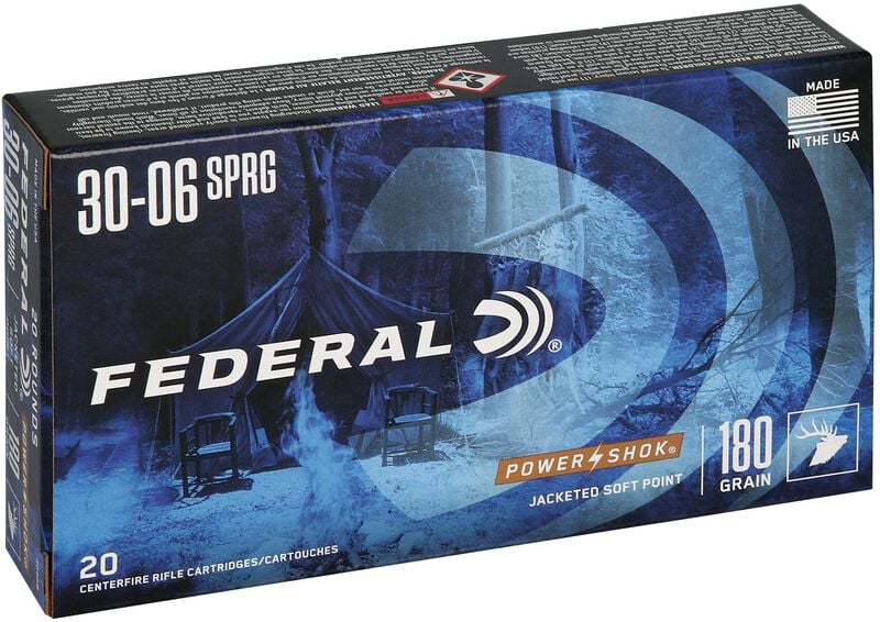 Power-Shok Rifle, 30-06 Springfield, 180 Grain, Jacketed Soft Point, 2700 fps