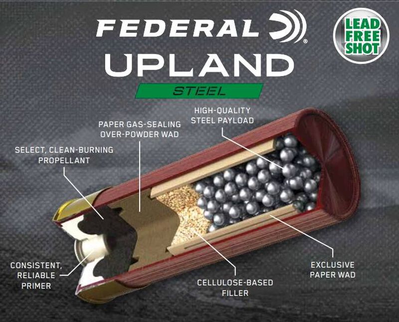 Upland Steel Paper Wad, 12 Gauge, 7.5 Shot, 2-3/4 in, 1 oz, 1330 fps