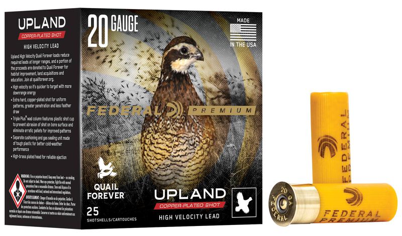 Upland Quail Forever High Velocity, 20 Gauge, 7.5 Shot, 2-3/4 in, 1 oz, 1350 fps