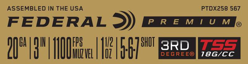 3rd Degree with HEAVYWEIGHT TSS, 20 Gauge, 5, 6 and 7 Shot, 3 in, 1 1/2 oz, 1100 fps