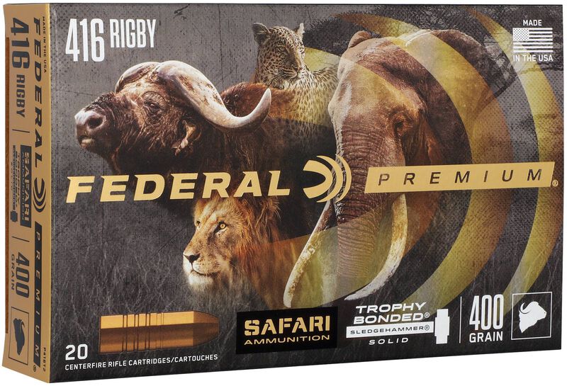 Safari Trophy Bonded Sledgehammer Solid, 416 Rigby, 400 Grain, Trophy Bonded Sledgehammer Solid, 2370 fps