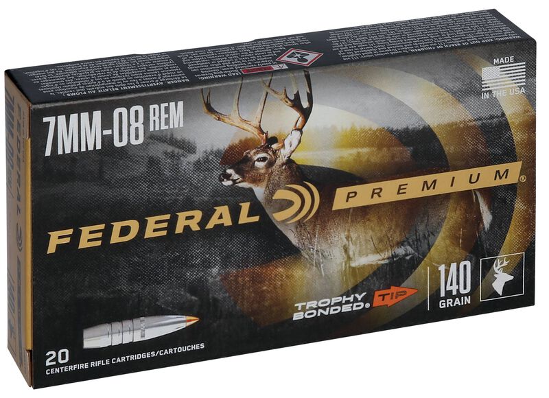 Trophy Bonded Tip, 7mm-08 Rem, 140 Grain, Trophy Bonded Tip, 2800 fps