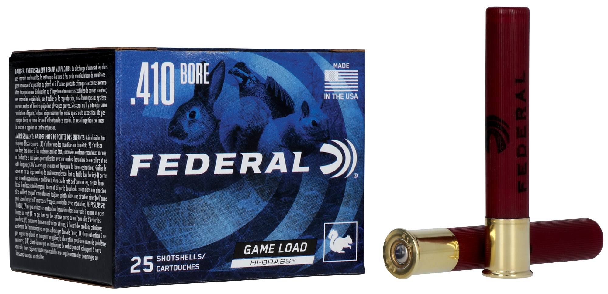 Federal Game-Shok 410 3 Inch Quail – Superb 3 Inch 7 1/2 Shot Hi-Brass Loads, 25 Shells 2 Federal Game-Shok 410 3 Inch Quail – Superb 3 Inch 7 1/2 Shot Hi-Brass Loads, 25 Shells - Image 2