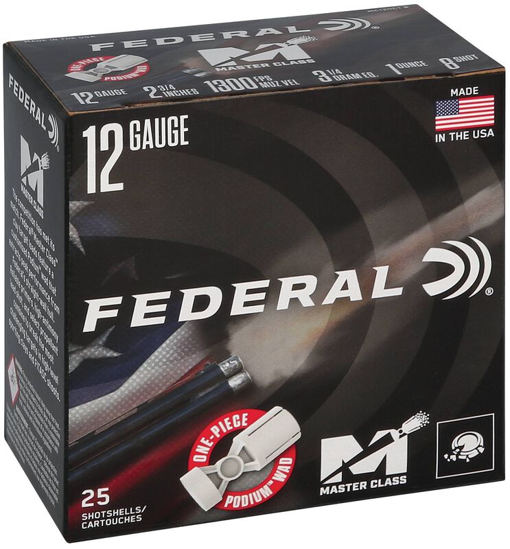 Master Class, 12 Gauge, 8 Shot, 2-3/4 in, 1 oz, 1300 fps