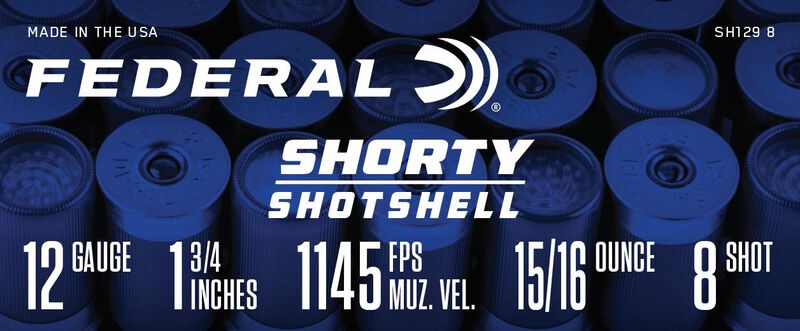 Shorty Shells, 12 Gauge, 8 Shot, 1-3/4 in, 15/16 oz, 1145 fps