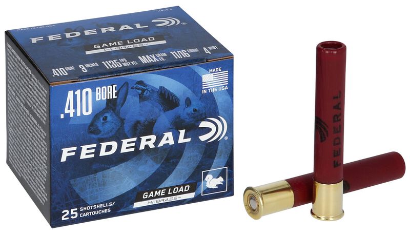 Game Load Upland Hi-Brass, 410 Bore, 4 Shot, 3 in, 11/16 oz, 1135 fps