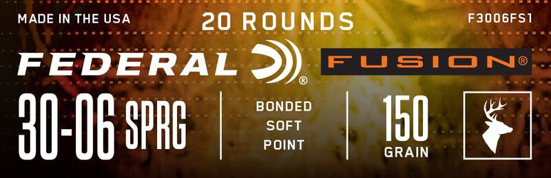 Fusion Rifle, 30-06 Springfield, 150 Grain, Fusion Soft Point, 2900 fps