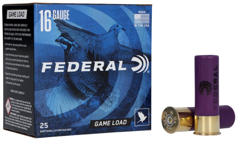 Game Load Upland, 16 Gauge, 8 Shot, 2-3/4 in, 1 oz, 1165 fps